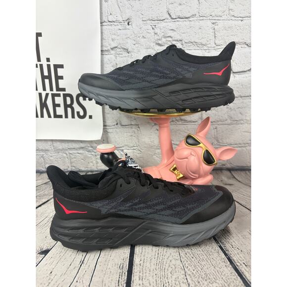 Hoka Speedgoat 5 Gortex Spikes Hiking Trail Winter Running Womens 10.5 Black NEW - Picture 6 of 8